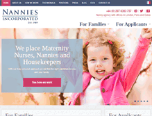 Tablet Screenshot of nanniesinc.com